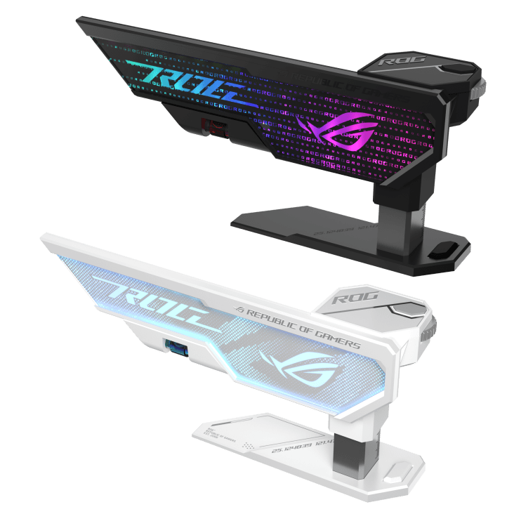 Вертикальный держатель Видеокарты ASUS XH01 ROG HERCULX 3-pin ARGB Black