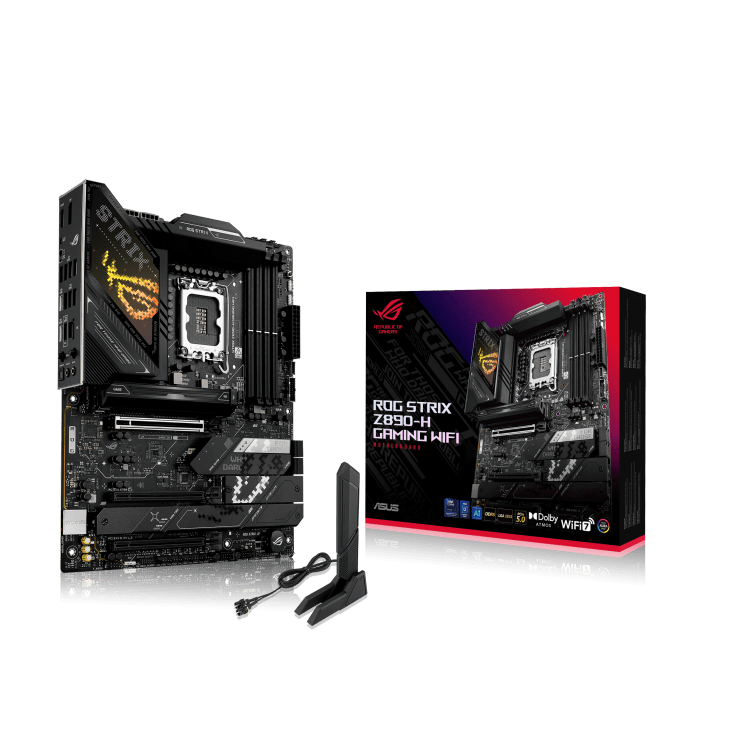 Материнская плата ASUS ROG STRIX Z890-H GAMING WIFI, LGA1851 Z890 4xDDR5 4xSATA3 4xM.2 HDMI DP ATX