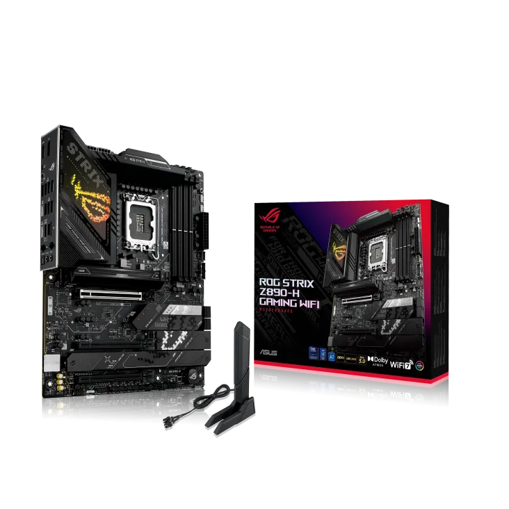 Материнская плата ASUS ROG STRIX Z890-H GAMING WIFI, LGA1851 Z890 4xDDR5 4xSATA3 4xM.2 HDMI DP ATX — фото 6