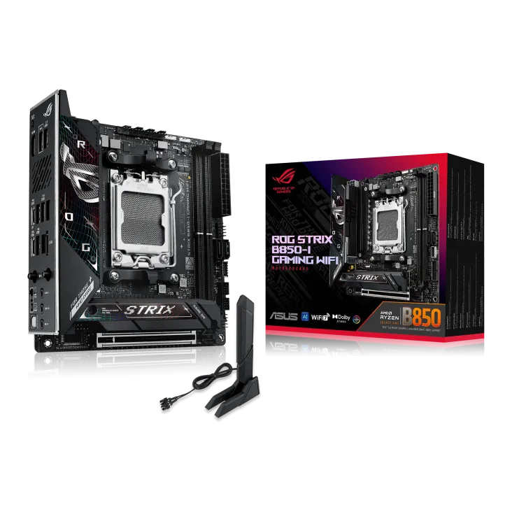 Материнская плата ASUS ROG STRIX B850-I GAMING WIFI AM5 2xDDR5 2xSATA 2xM.2 HDMI USB-C Mini-ITX — фото 7