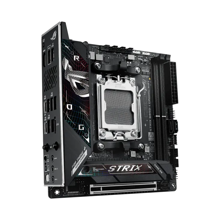 Материнская плата ASUS ROG STRIX B850-I GAMING WIFI AM5 2xDDR5 2xSATA 2xM.2 HDMI USB-C Mini-ITX