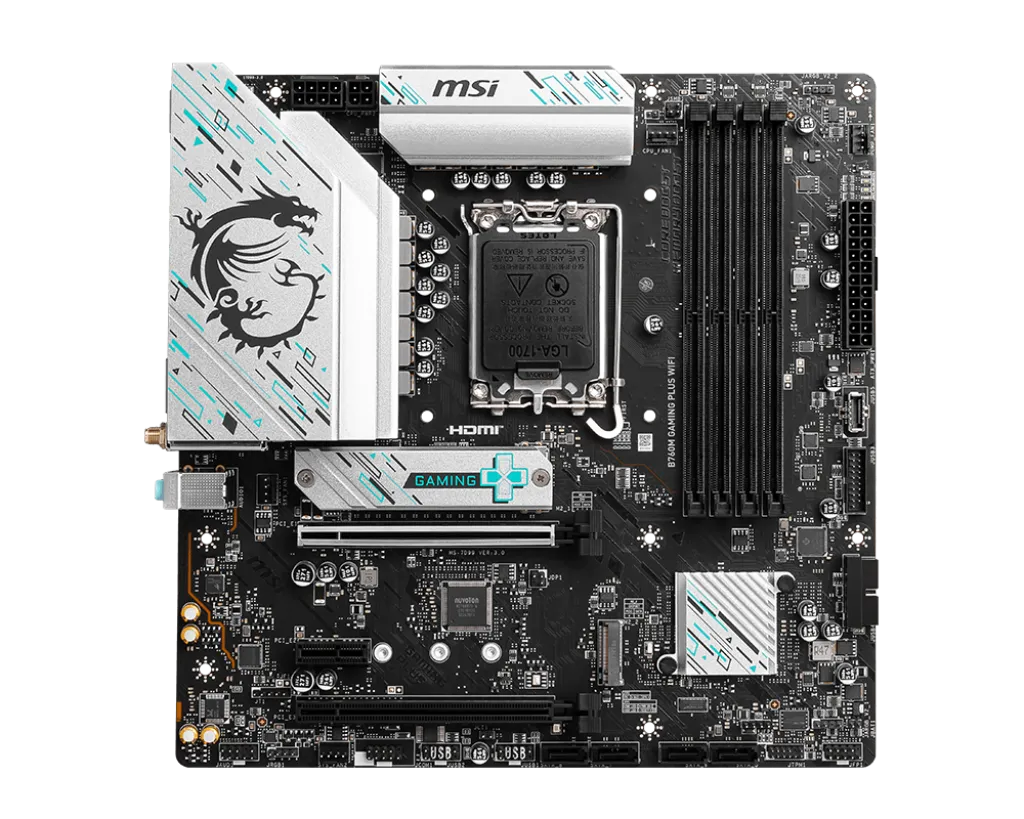 Материнская плата MSI B760M GAMING PLUS WIFI LGA1700 B760 4xDDR5 4xSATA3 RAID 2xM.2 2xHDMI 2xDP mATX