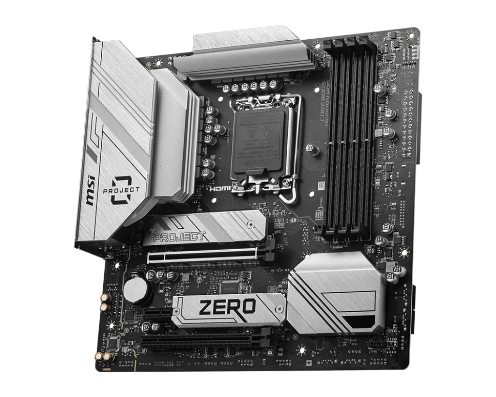 Материнская плата MSI B760M PROJECT ZERO LGA1700 B760 4xDDR5 4xSATA3 RAID 2xM.2 HDMI DP mATX — фото 3