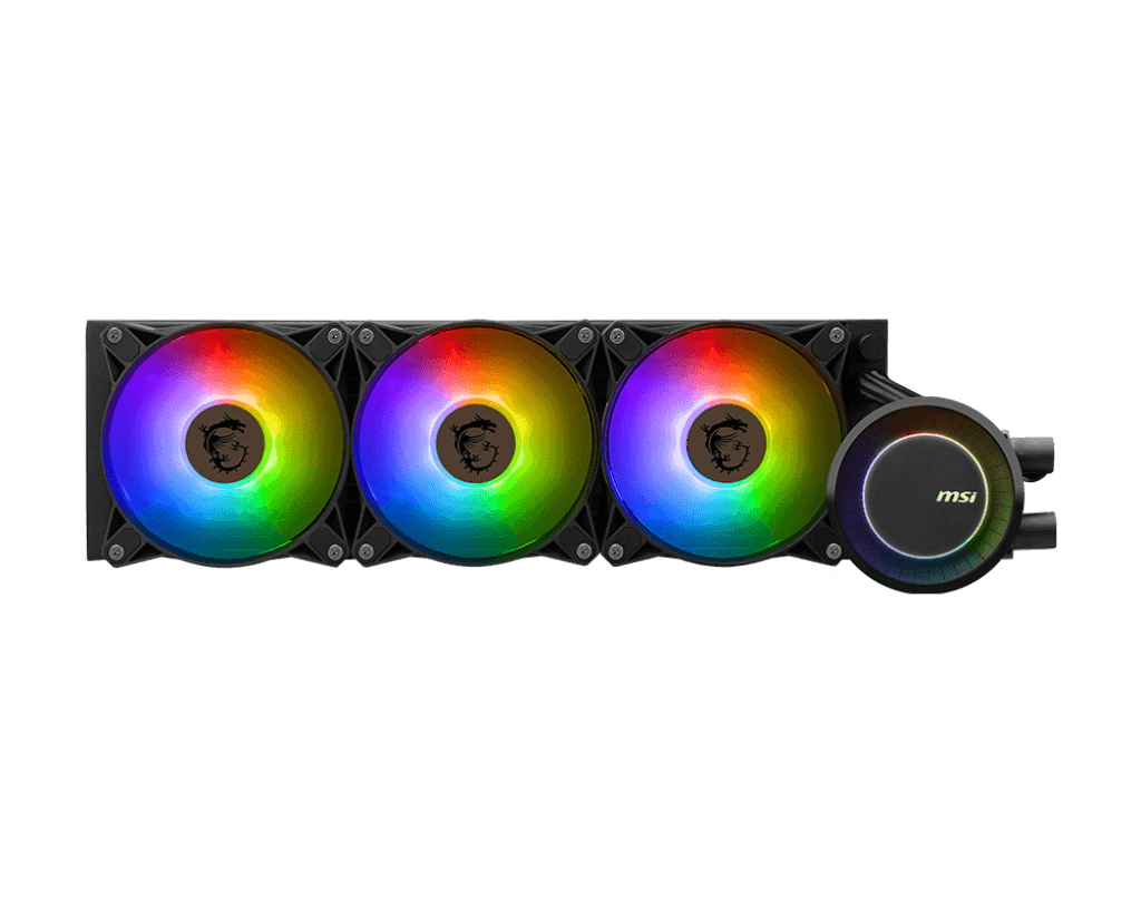 Водяное охлаждение для CPU MSI MAG CORELIQUID E360. Socket Intel/AMD, 4pin, Fan 3x120см, ARGB, Black