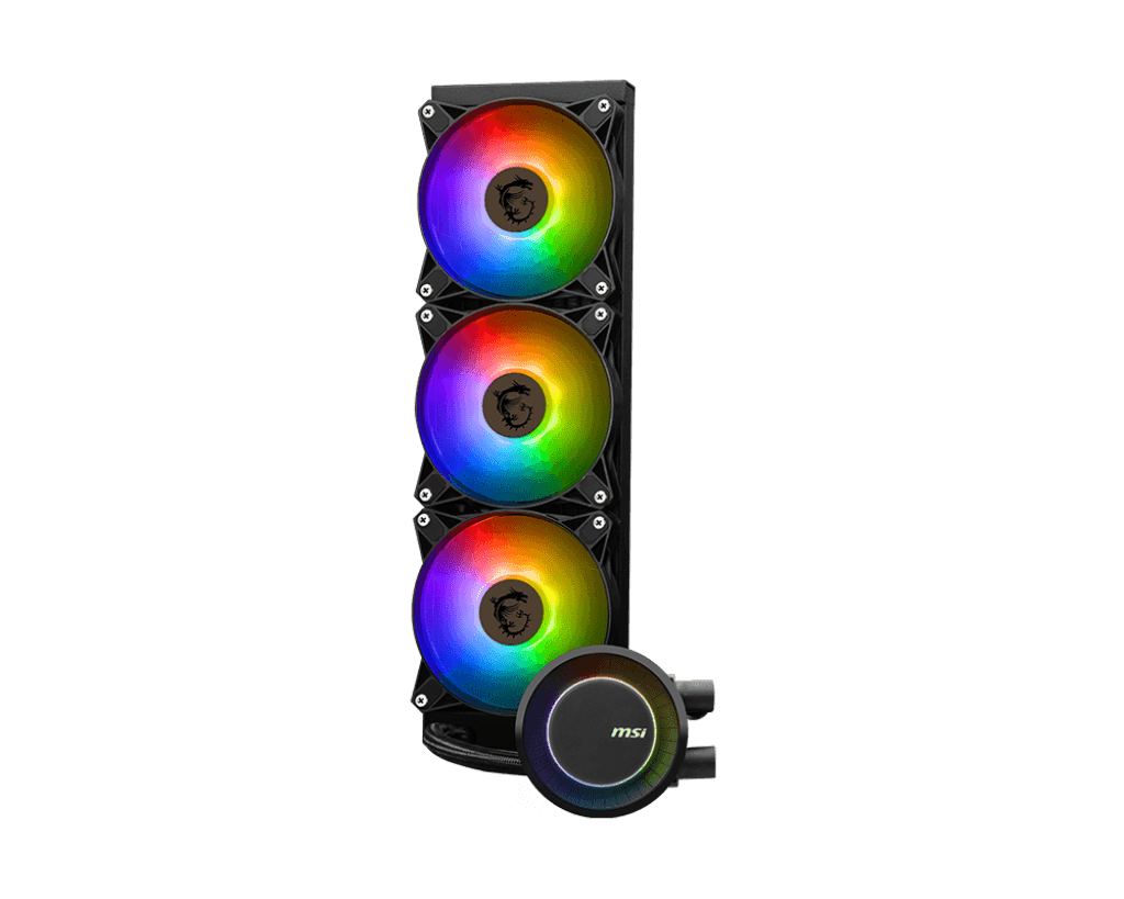 Водяное охлаждение для CPU MSI MAG CORELIQUID E360. Socket Intel/AMD, 4pin, Fan 3x120см, ARGB, Black