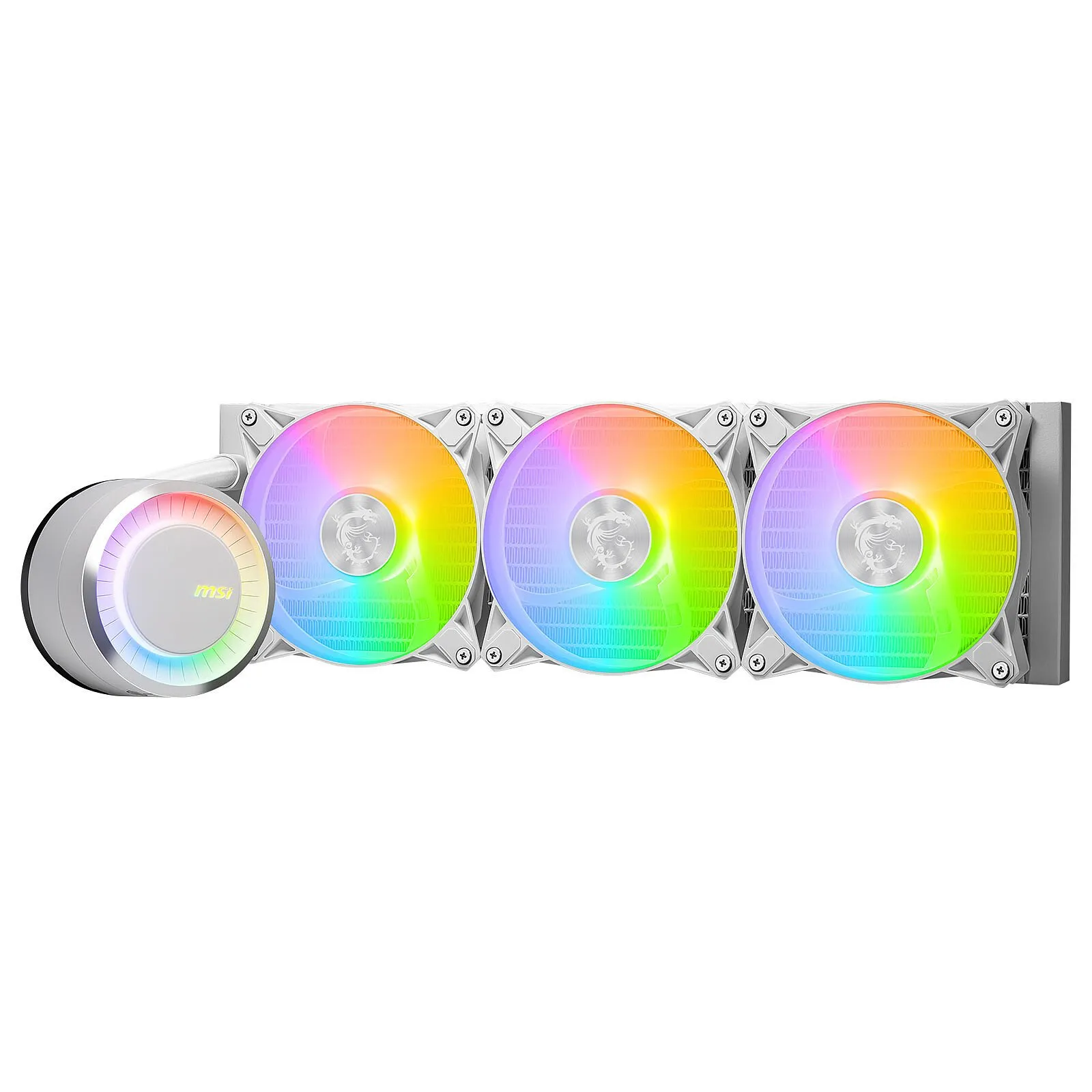 Водяное охлаждение для CPU MSI MAG CORELIQUID E360 WHITE. Socket Intel/AMD, 4pin, Fan 3x120см, ARGB — фото 4