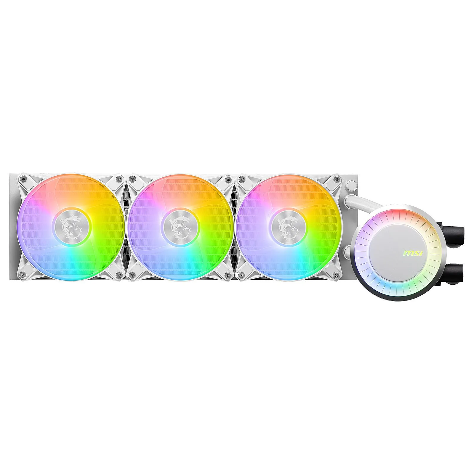 Водяное охлаждение для CPU MSI MAG CORELIQUID E360 WHITE. Socket Intel/AMD, 4pin, Fan 3x120см, ARGB