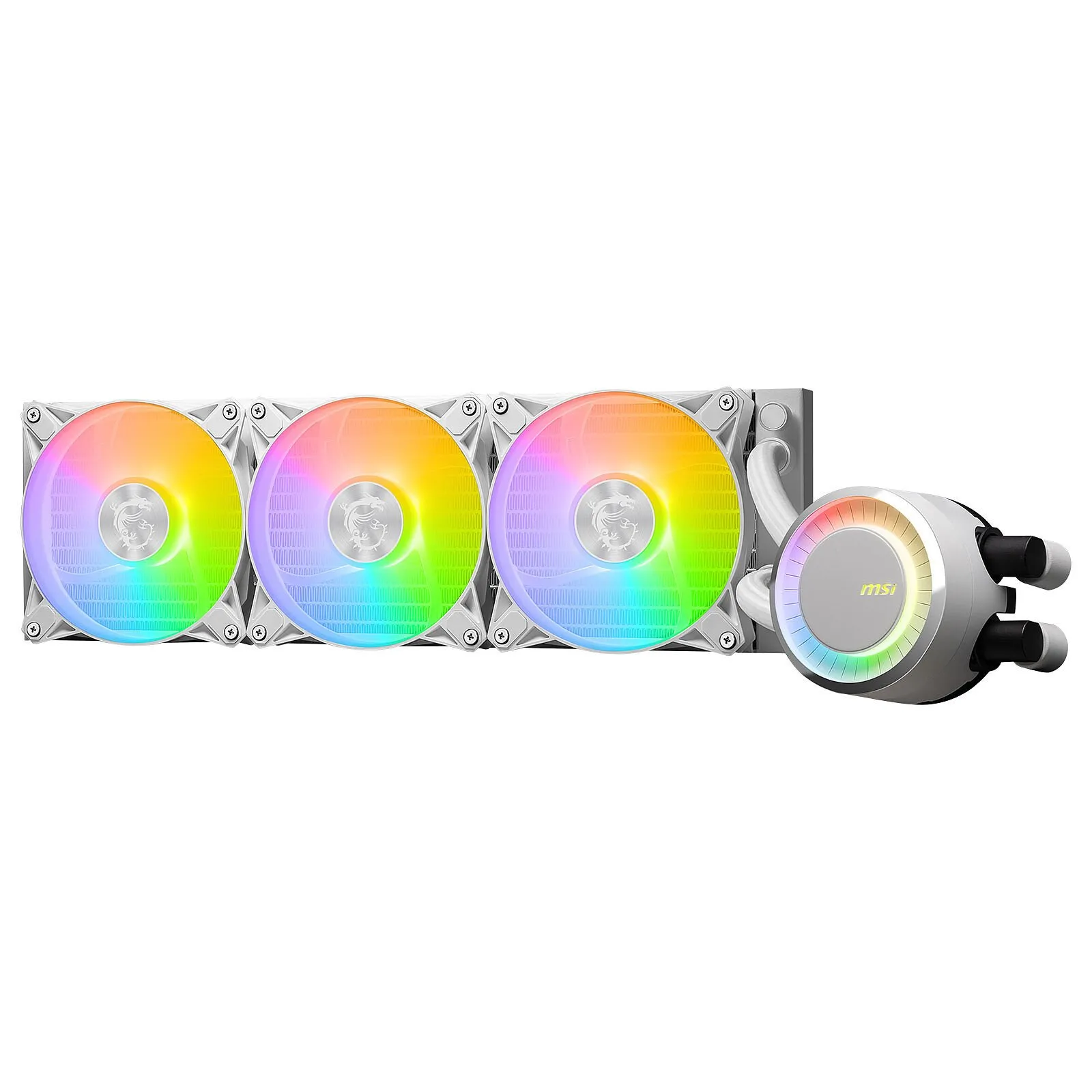 Водяное охлаждение для CPU MSI MAG CORELIQUID E360 WHITE. Socket Intel/AMD, 4pin, Fan 3x120см, ARGB — фото 3