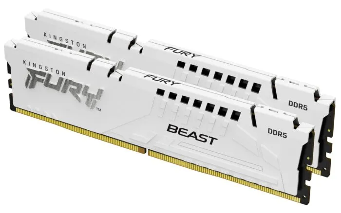 Оперативная память 32GB Kit (2x16) DDR5 6000MHz Kingston FURY Beast White EXP CL30 KF560C30BWEK2-32