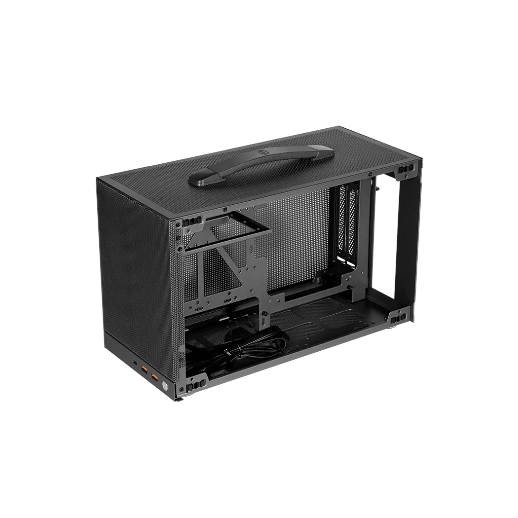 Корпус PCCooler K101 MESH GY 3F ITX 2xUSB3.0, 1xUSB-C, 3xFans, 1x3.5", 4x2.5" Grey — фото 6