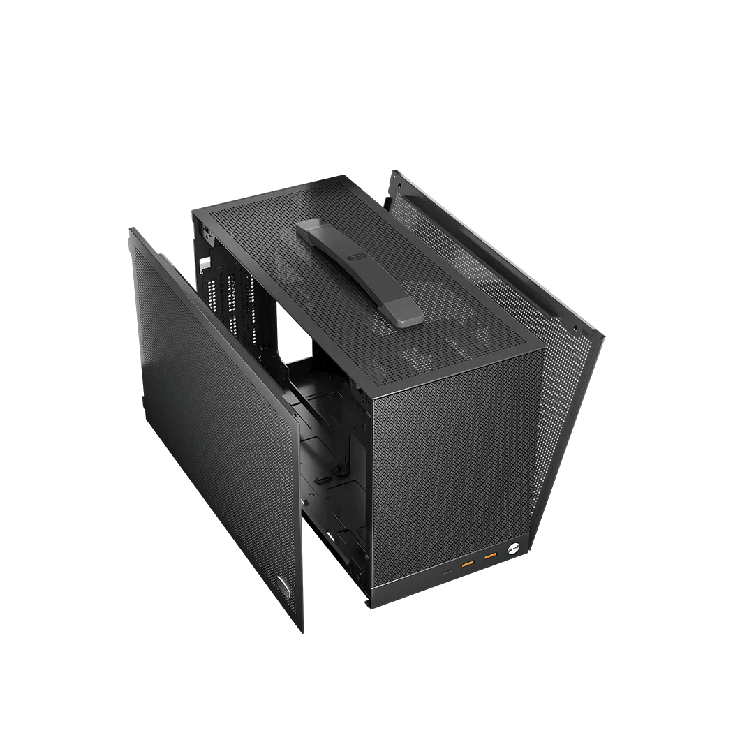 Корпус PCCooler K101 MESH GY 3F ITX 2xUSB3.0, 1xUSB-C, 3xFans, 1x3.5", 4x2.5" Grey — фото 5