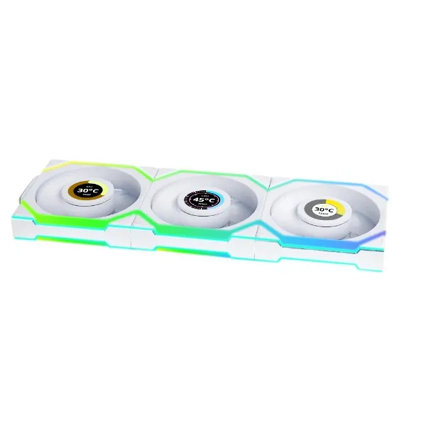 Вентилятор для корпуса Lian Li UNI FAN SL WIRELESS LCD Rev. Blade 3x120mm White G99.12RSLLCD1W3W.00