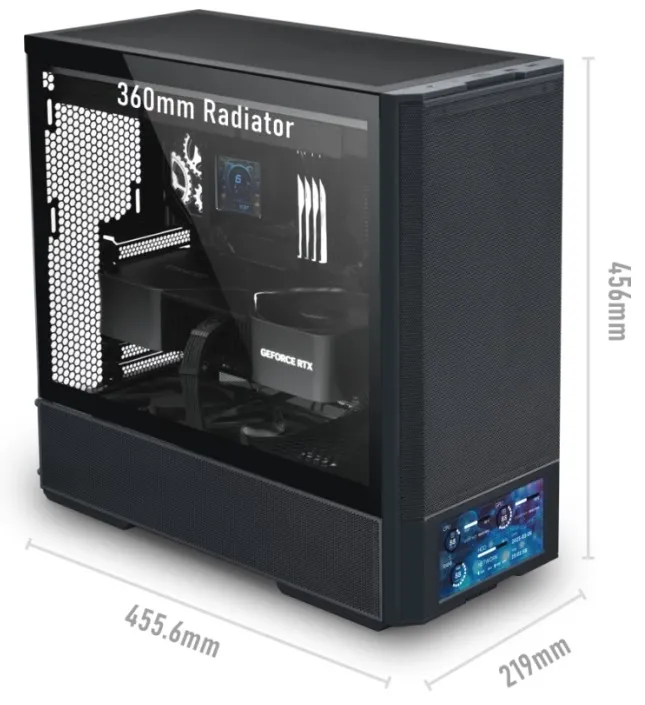 Корпус Lian Li Lancool 207 Digital Black ATX/m-ATX/m-ITX 2х140 ARGB 2х140 PWM G99.LAN207DX.00 Black — фото 6