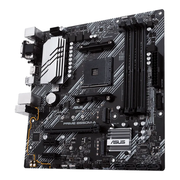 Материнская плата ASUS PRIME B550M-A  AM4 4xDDR4 4xSATA3 RAID 2xM.2 DVI-D D-Sub HDMI mATX — фото 5