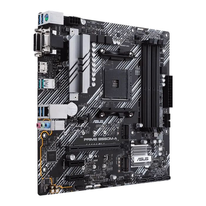 Материнская плата ASUS PRIME B550M-A  AM4 4xDDR4 4xSATA3 RAID 2xM.2 DVI-D D-Sub HDMI mATX — фото 3
