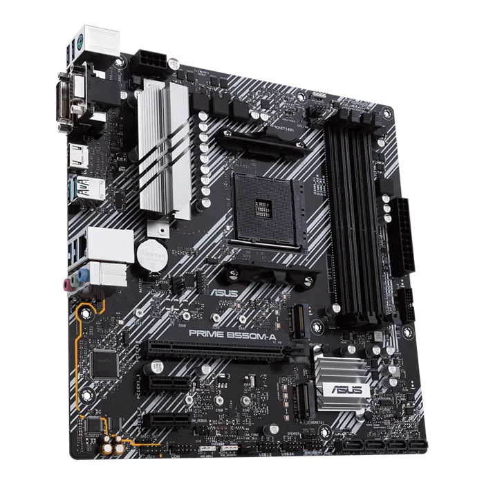 Материнская плата ASUS PRIME B550M-A  AM4 4xDDR4 4xSATA3 RAID 2xM.2 DVI-D D-Sub HDMI mATX — фото 4