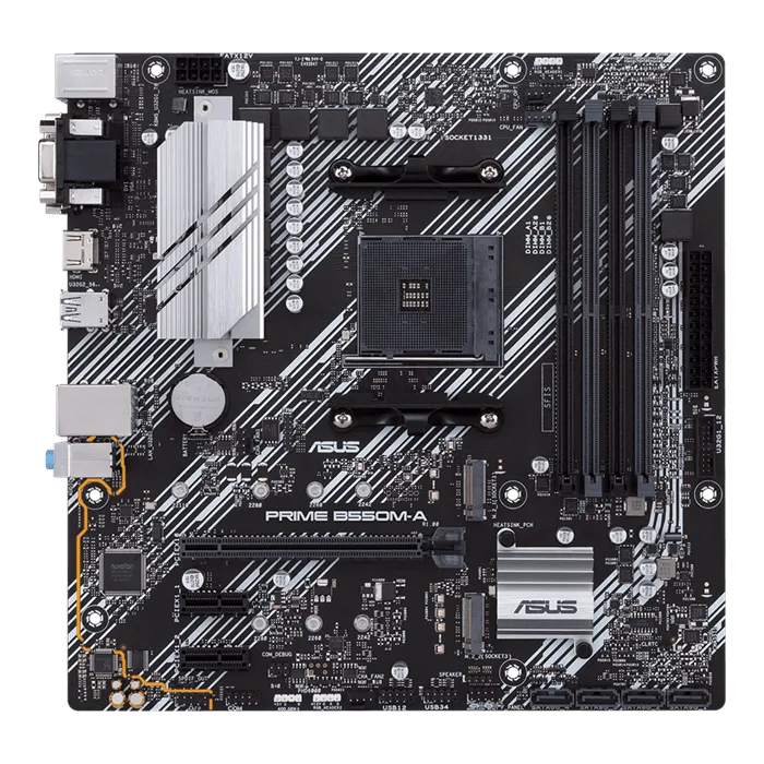 Материнская плата ASUS PRIME B550M-A  AM4 4xDDR4 4xSATA3 RAID 2xM.2 DVI-D D-Sub HDMI mATX — фото 2