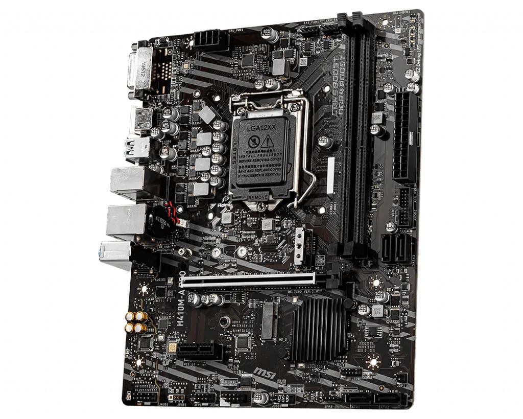 Материнская плата MSI H410M-A PRO LGA1200 iH410 2xDDR4 4xSATA3 2xM.2 DVI HDMI mATX — фото 3