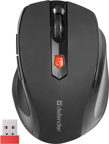 Мышь беспроводная Defender Ultra MM-315 черный,6 кнопок, 800-1600 dpi, НОВИНКА!