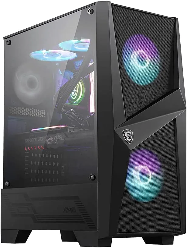 Компьютерный корпус MSI MAG FORGE 100R ATX/mATX/Mini-ITX 2x3.5", 3x2.5", 2xUSB 3.2 Gen1, Audio, Mic — фото 1