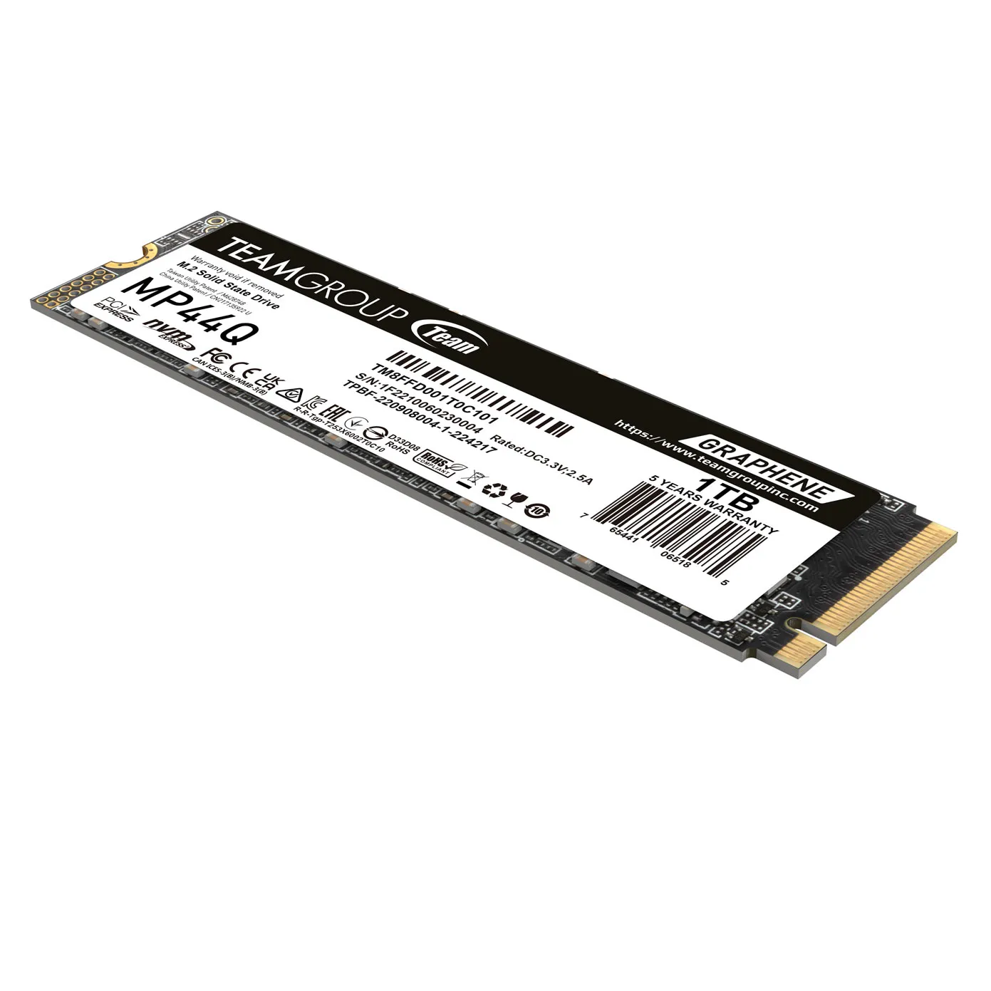 Твердотельный накопитель 1000GB SSD TeamGroup MP44Q M.2 PCIe 4.0 R7400/W6200 TM8FFD001T0C101 — фото 3