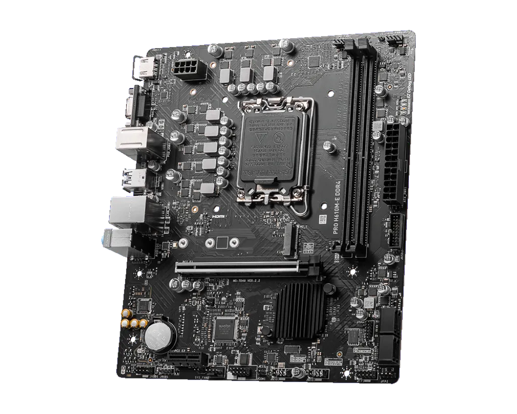 Материнская плата MSI PRO H610M-E DDR4 LGA1700 H610 2xDDR4 4xSATA3 M.2 VGA HDMI mATX — фото 3
