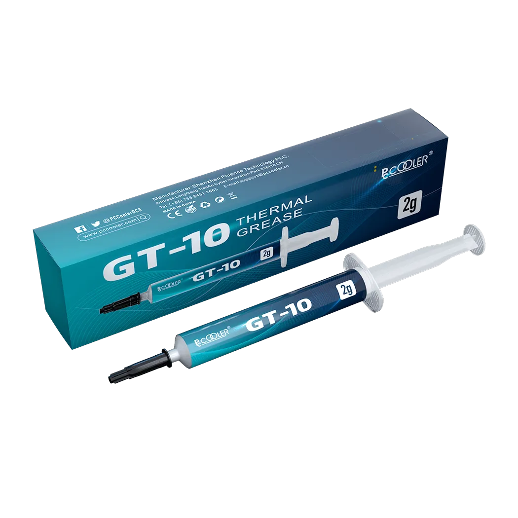 Термопаста PCCooler GT-10 2G Теплопроводность - 9.8 Вт/мК, от -50°С до 250°С. В шприце. 2гр.
