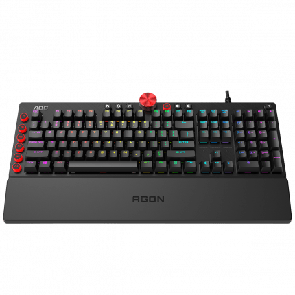 Механическая Игровая Клавиатура AOC AGK700 MX RED CHERRY RGB кабель 1,8м USB2.0 AGK700DR2R