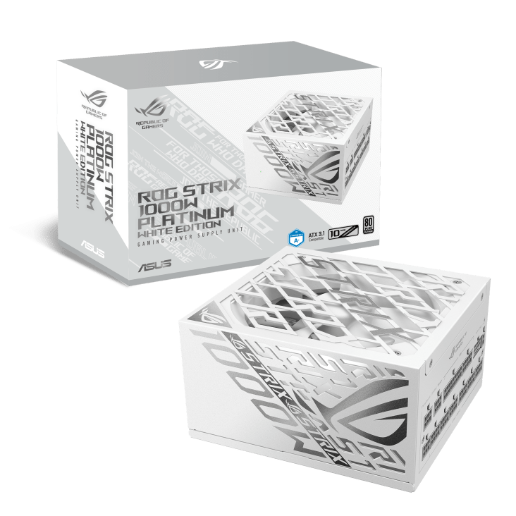 Блок питания ASUS ROG Strix 1000W Platinum 80 ATX 3.1 PLUS ROG-STRIX-1000P-GAMING-WHITE