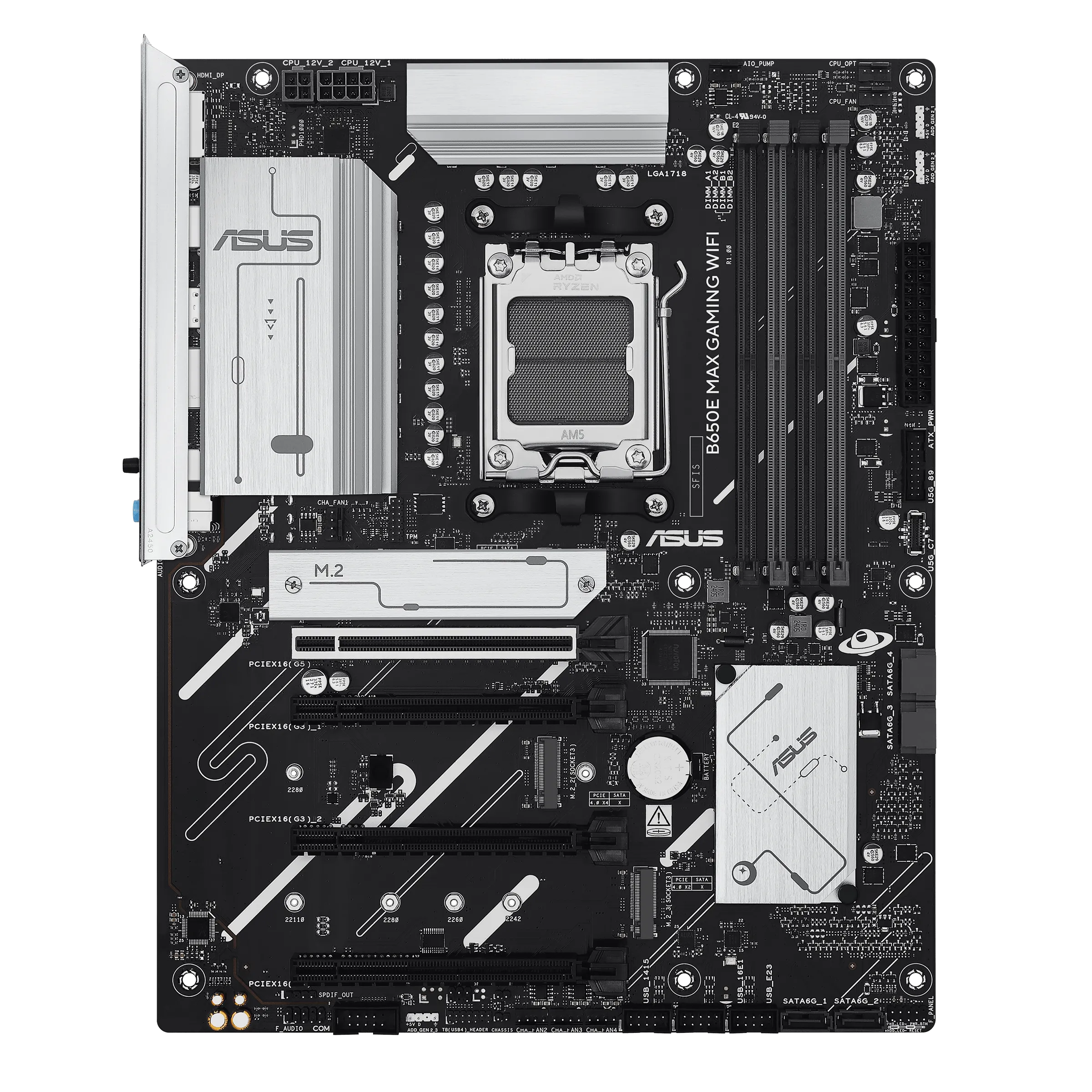 Материнская плата ASUS B650E MAX GAMING WIFI AM5 4xDDR5 4xSATA3 RAID 3xM.2 DP HDMI USB-C ATX — фото 2