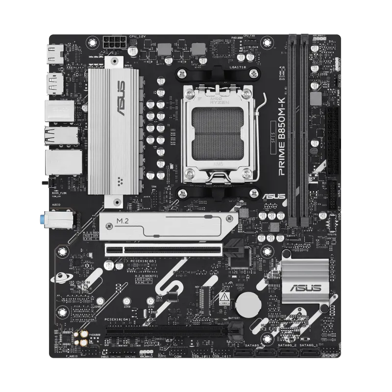 Материнская плата ASUS PRIME B850M-K AM5 2xDDR5 4xSATA3 RAID 2xM.2 HDMI DP mATX