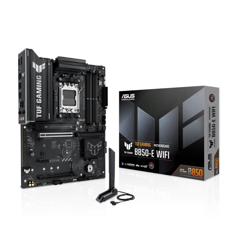 Материнская плата ASUS TUF GAMING B850-E WIFI AM5 4xDDR5 4xSATA3 RAID 3xM.2 DP HDMI USB-C ATX