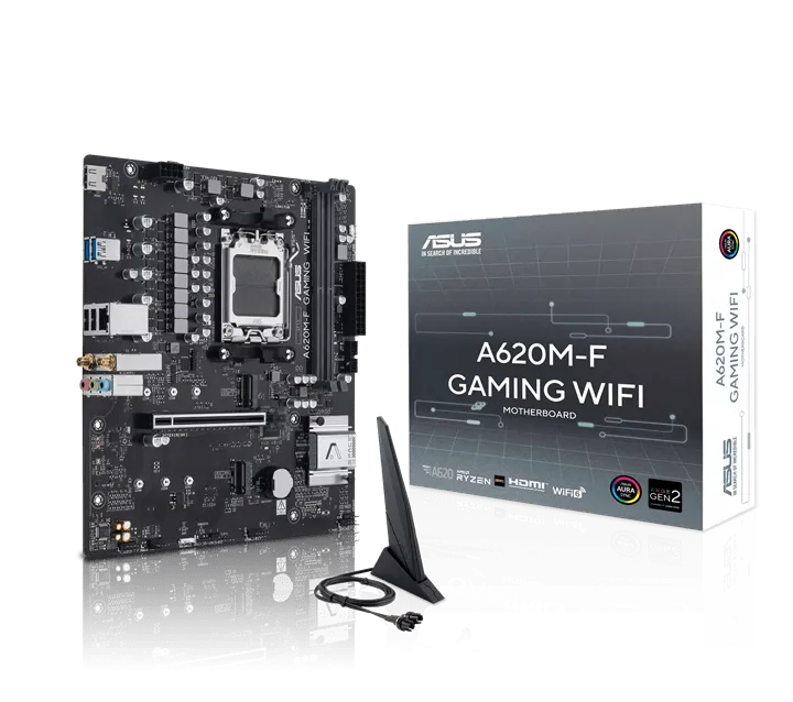 Материнская плата ASUS A620M-F GAMING WIFI AM5 2xDDR5 Non-SATA 2xM.2 HDMI mATX