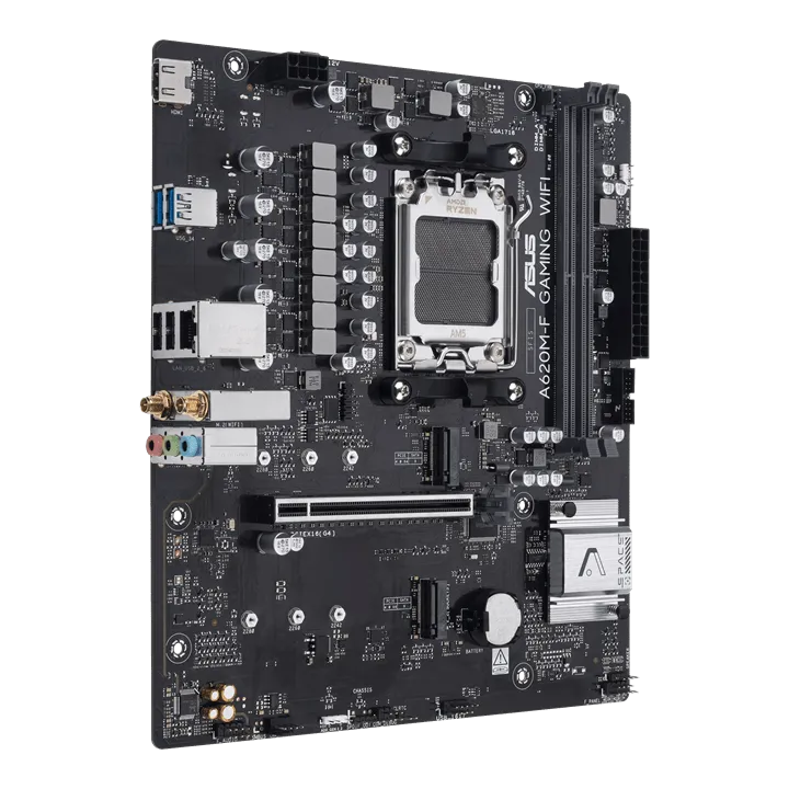 Материнская плата ASUS A620M-F GAMING WIFI AM5 2xDDR5 Non-SATA 2xM.2 HDMI mATX — фото 3
