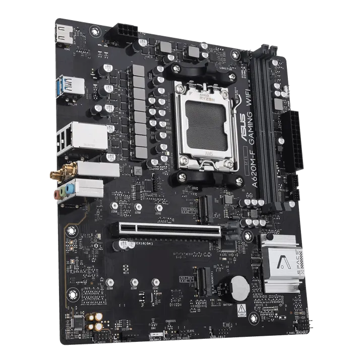 Материнская плата ASUS A620M-F GAMING WIFI AM5 2xDDR5 Non-SATA 2xM.2 HDMI mATX — фото 4
