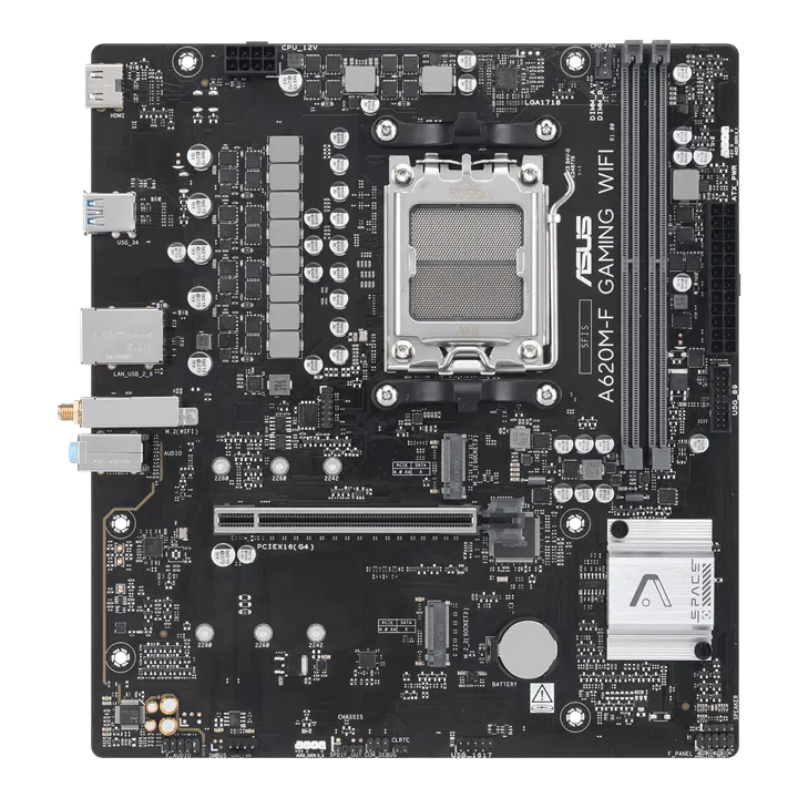 Материнская плата ASUS A620M-F GAMING WIFI AM5 2xDDR5 Non-SATA 2xM.2 HDMI mATX — фото 2