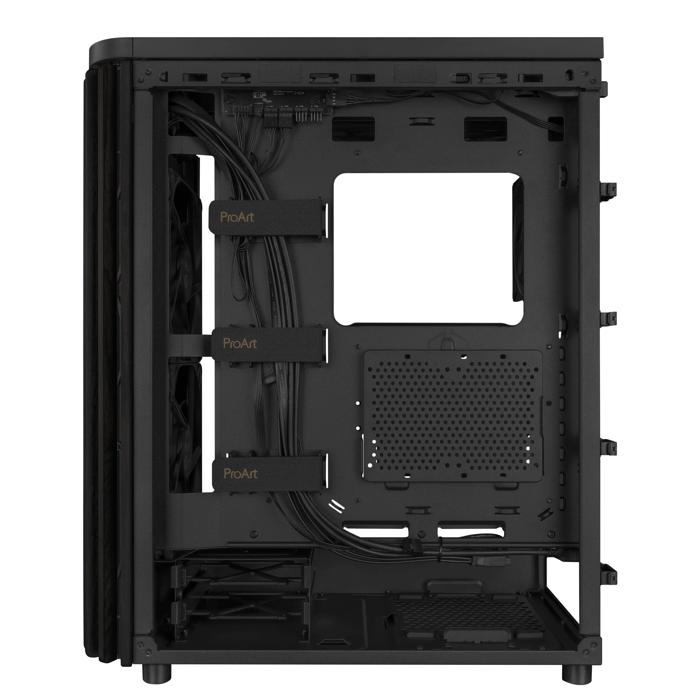 Корпус ASUS PROART PA401 WOOD METAL PWM BLACK ATX 90DC00M0-B39010 — фото 7
