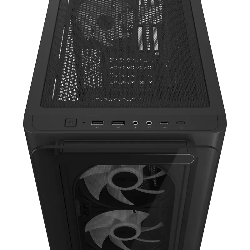 Корпус ASUS A23 PLUS TG ARGB BLACK mATX/mITX/ A23 PLUS TG/ARGB FANS — фото 5