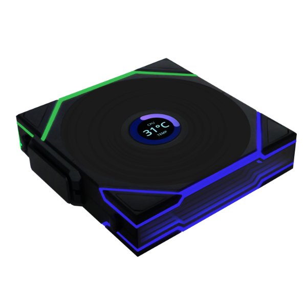 Вентилятор для корпуса Lian Li UNI FAN TL140 LCD Wireless 140mm RGB Black G99.14TLLCD1W1B.00