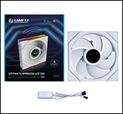 Вентилятор для корпуса Lian Li UNI FAN TL140 LCD Wireless 140mm RGB White G99.14TLLCD1W1W.00 — фото 2