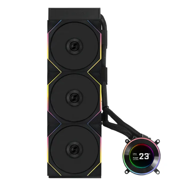 Водяное охлаждение для CPU Lian Li Hydroshift lI LCD-C 360TL 3x120mm Black G89.GHS2LCD36TB.00