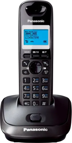 Радиотелефон PANASONIC KX-TG2521 (RUT) Спикерфон на трубке. Темно-серый металлик — фото 1