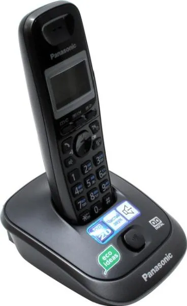 Радиотелефон PANASONIC KX-TG2521 (RUT) Спикерфон на трубке. Темно-серый металлик — фото 3
