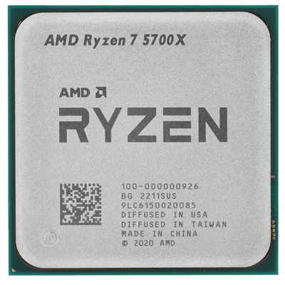 Процессор AMD Ryzen 7 5700X 3,4Гц (4,6ГГц Turbo) 8/16  4MB L2 32MB L3 65W AM4 OEM 100-000000926