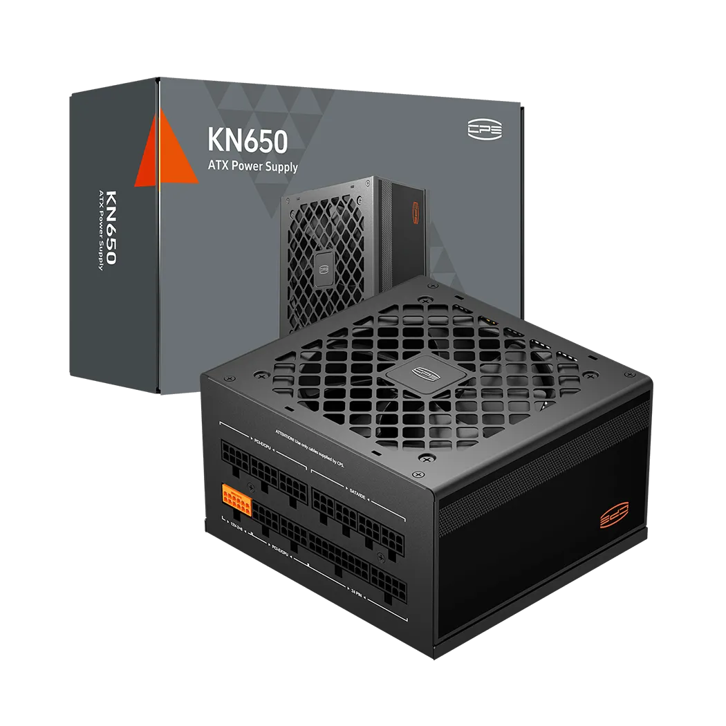 Блок питания PCCooler 650W, KN650, Full Modular, 80+ GOLD, ≥90%, Fan 120mm, Черный, P3-KN650-G1F