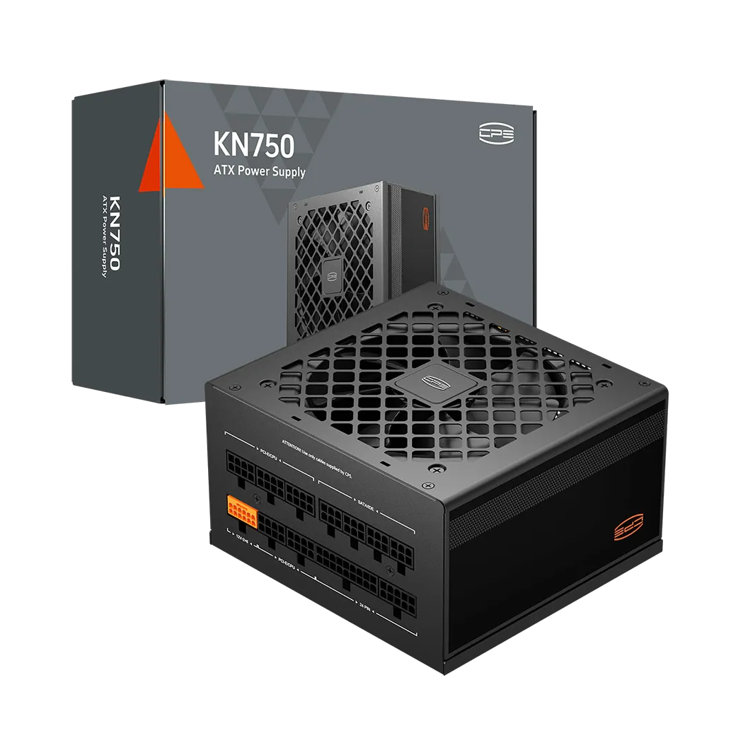 Блок питания PCCooler 750W, KN750, Full Modular, 80+ GOLD, ≥90%, Fan 120mm, Черный, P3-KN750-G1F