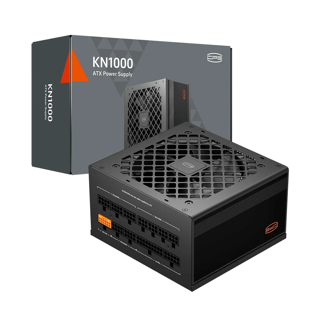 Блок питания PCCooler 1000W, KN1000, Full Modular, 80+ GOLD, ≥90%, Fan 120mm, Черный, P3-KN1000-G1F