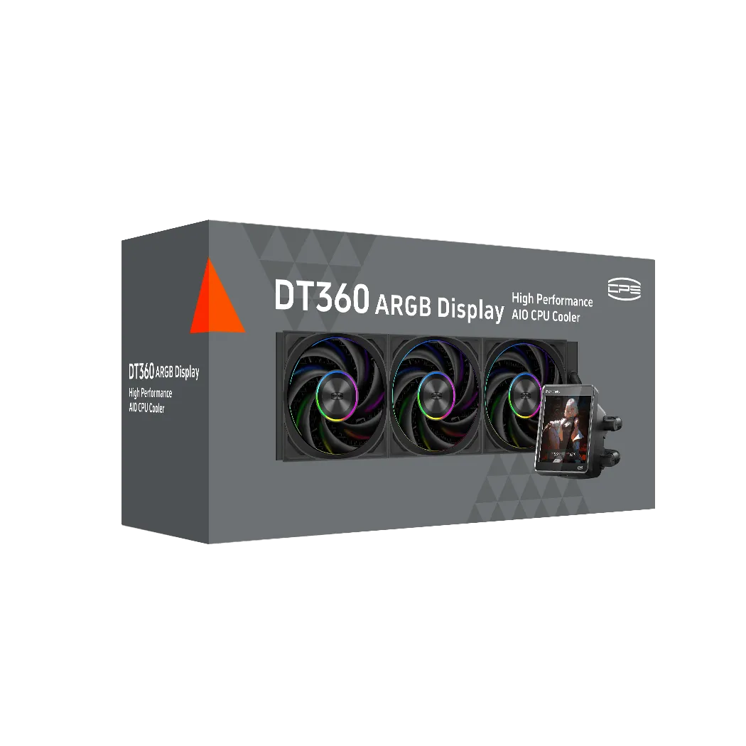 Водяное охлаждение для CPU PCCooler DT360 ARGB Display BK 115X/1200/1700/1851/AM4/AM5 Черный — фото 6