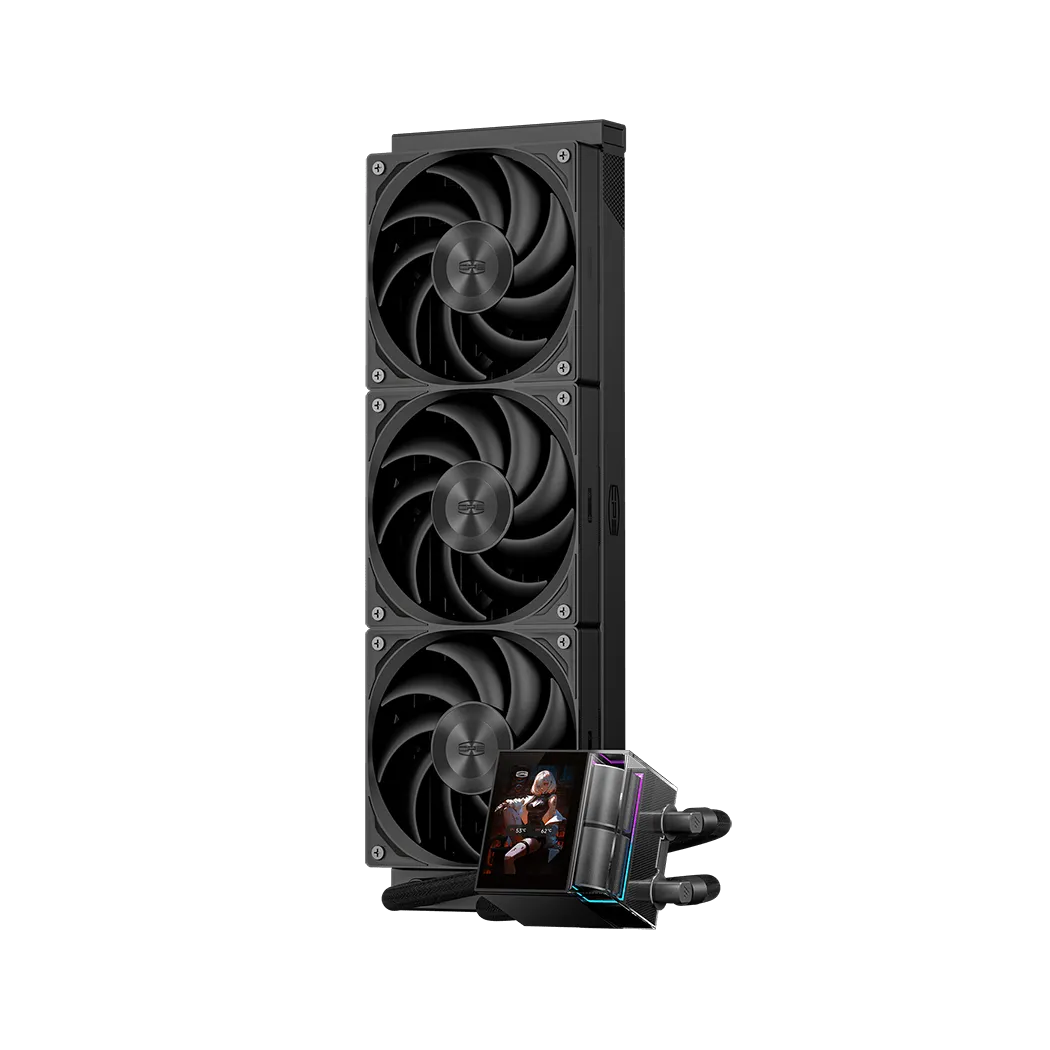 Водяное охлаждение для CPU PCCooler DS360 Display BK TDP 310W 115X/1200/1700/1851/AM4/AM5 Черный — фото 2