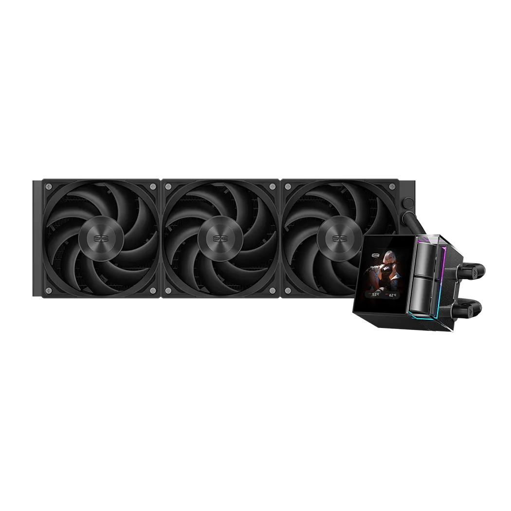 Водяное охлаждение для CPU PCCooler DS360 Display BK TDP 310W 115X/1200/1700/1851/AM4/AM5 Черный